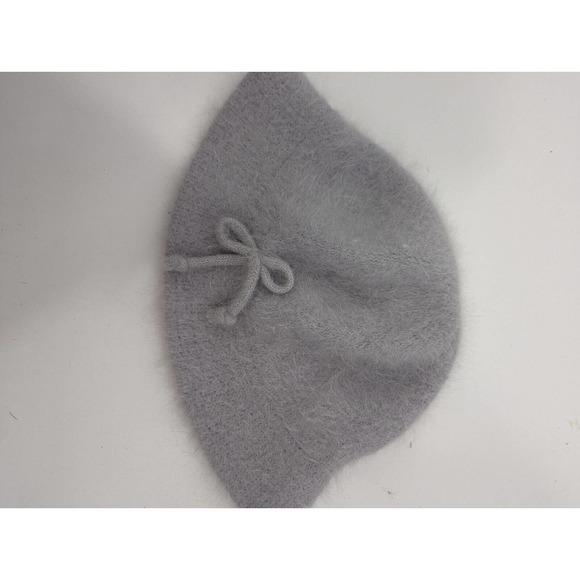 Vintage Women One Size Grey/Silver Rabbit Hair Wool Blend Bucket Hat - Picture 4 of 7